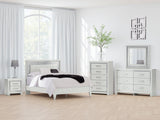 Furniture City - MS - Ashley Furniture - Zyniden Bedroom - Queen Upholstered Panel Bed / Silver - B2114B2
