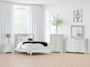 Furniture City - MS - Ashley Furniture - Zyniden Bedroom - Queen Upholstered Panel Bed / Silver - B2114B2