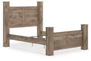 Furniture City - MS - Ashley Furniture - Rusticott Bedroom - Queen Poster Bed / Brown - PCB2260B4