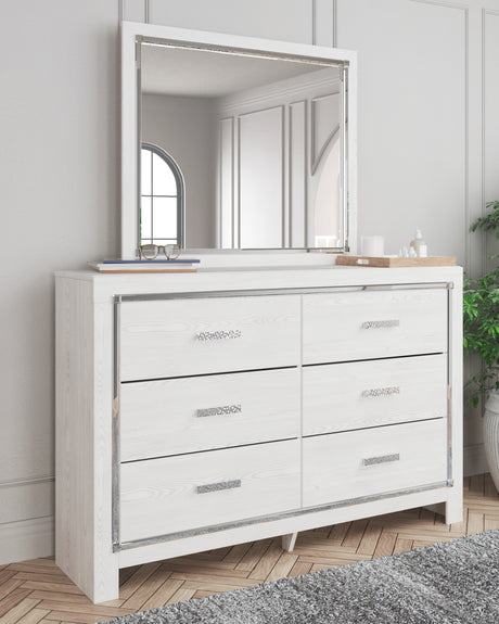 Furniture City - MS - Ashley Furniture - Altyra Bedroom - King Upholstered Bookcase Bed with Storage / White - B2640B30