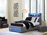 Furniture City - MS - Ashley Furniture - Verishaw Bedroom - Twin Upholstered Bed / Gray - PCB2721B23