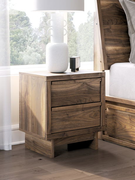 Furniture City - MS - Ashley Furniture - Chirason Bedroom - Two Drawer Night Stand / Brown - PCB3367-92
