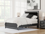 Furniture City - MS - Ashley Furniture - Zuraleus Bedroom - Queen Upholstered Panel Bed / Black - PCB3380B6