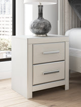 Furniture City - MS - Ashley Furniture - Zuraleus Bedroom - Two Drawer Night Stand / White - PCB3381-92