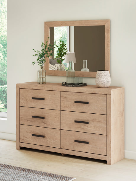 Furniture City - MS - Ashley Furniture - Sanginlane Bedroom - King Panel Bed / Tan - B3787B8