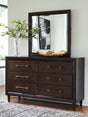 Furniture City - MS - Ashley Furniture - Dantenton Bedroom - Dresser and Mirror - B611B1