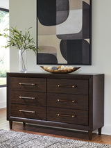Furniture City - MS - Ashley Furniture - Dantenton Bedroom - Dresser / Merlot - B611-31