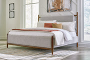 Furniture City - MS - Ashley Furniture - Lyncott Bedroom - Queen Upholstered Panel Bed / Brown - B615B2