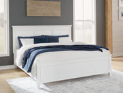 Furniture City - MS - Ashley Furniture - Fortman Bedroom - King Panel Bed / White - B680B4