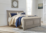 Furniture City - MS - Ashley Furniture - Lettner Bedroom - King Sleigh Bed / Light Gray - B733B34