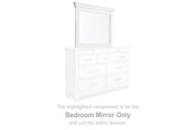 Furniture City - MS - Ashley Furniture - Kanwyn Bedroom - Bedroom Mirror / Whitewash - B777-36