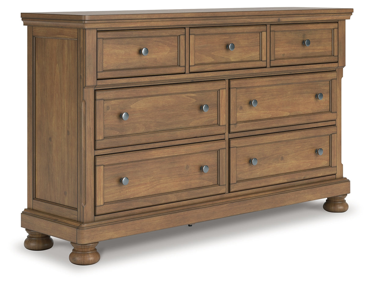 Furniture City - MS - Ashley Furniture - Feddinger Bedroom - Dresser / Medium Brown - PCB779-31