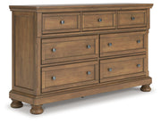 Furniture City - MS - Ashley Furniture - Feddinger Bedroom - Dresser / Medium Brown - PCB779-31