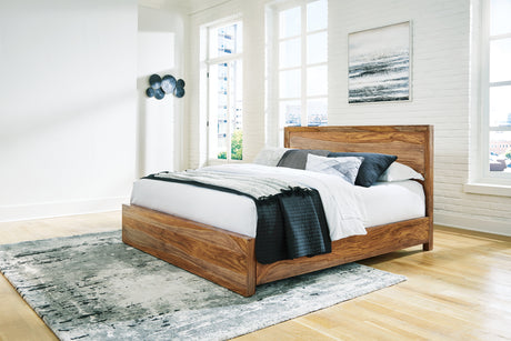 Furniture City - MS - Ashley Furniture - Dressonni Bedroom - Two Drawer Night Stand / Brown - B790-92