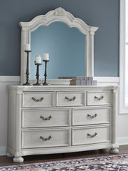 Furniture City - MS - Ashley Furniture - Montelaine Bedroom - Dresser and Mirror / Antique White - B795B1