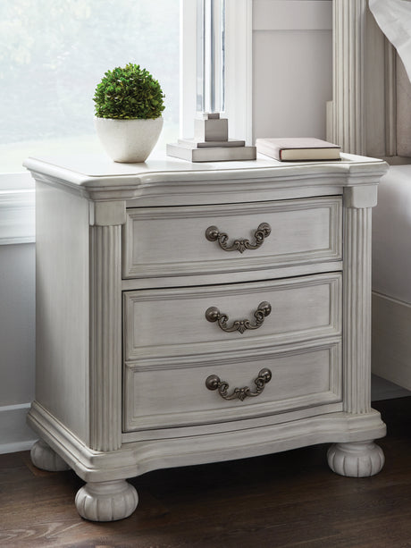 Furniture City - MS - Ashley Furniture - Montelaine Bedroom - King Upholstered Panel Bed / Antique White - B795B6