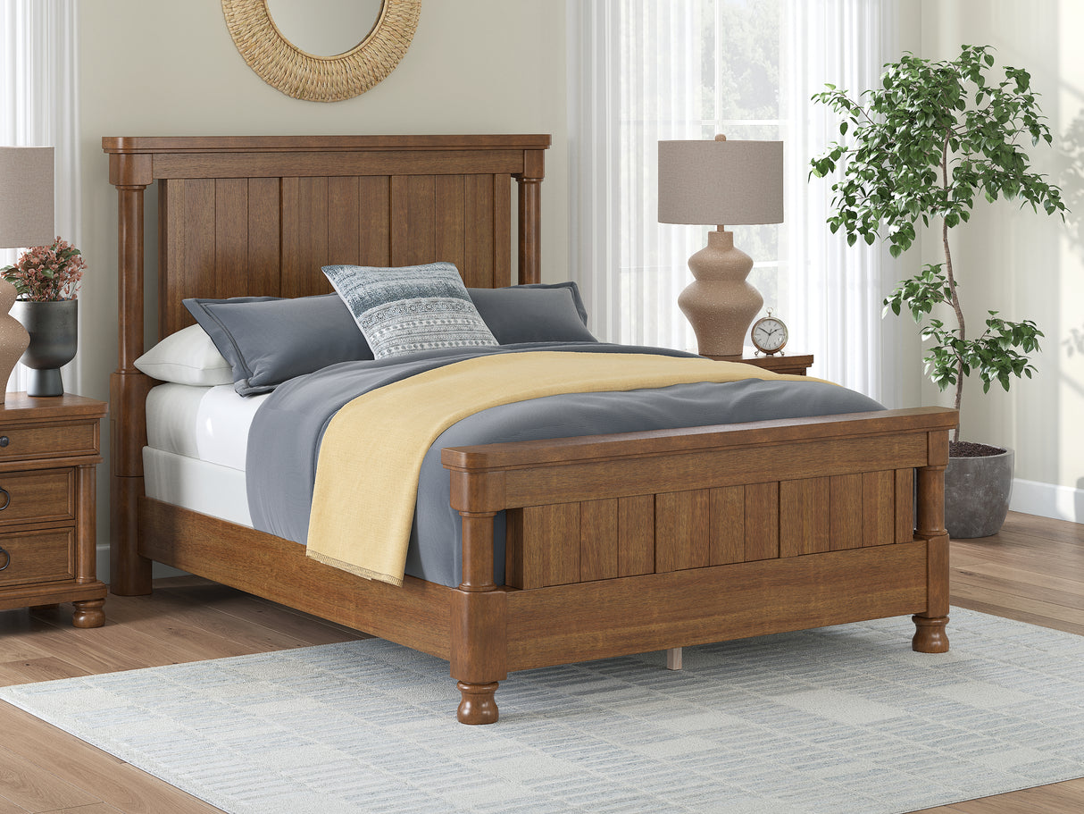 Furniture City - MS - Ashley Furniture - Rowlenstown Bedroom - Queen Poster Bed / Brown - PCB824B2