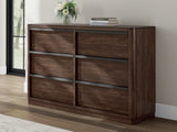 Furniture City - MS - Ashley Furniture - Dilenno Bedroom - California King Upholstered Panel Bed / Dark Brown - PCB857B9