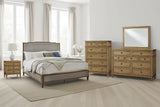 Furniture City - MS - Ashley Furniture - Sharlance Bedroom - Queen Upholstered Panel Bed / Green/Brown - B895B2