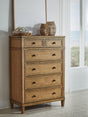 Furniture City - MS - Ashley Furniture - Sharlance Bedroom - California King Upholstered Panel Bed / Light Brown - B895B7