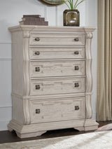 Furniture City - MS - Ashley Furniture - Bruchandi Bedroom - California King Upholstered Panel Bed / Antique White - PCB948B5