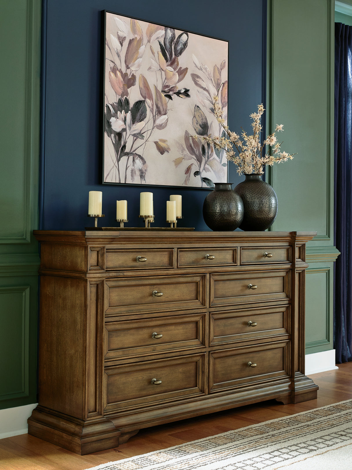 Furniture City - MS - Ashley Furniture - Frantanna Bedroom - Dresser / Brown - PCB949-31