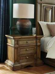 Furniture City - MS - Ashley Furniture - Frantanna Bedroom - Three Drawer Night Stand / Brown - PCB949-93