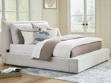 Furniture City - MS - Ashley Furniture - Cabalynn Bedroom - Queen Upholstered Bed / Light Brown - B974B2
