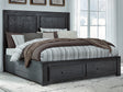 Furniture City - MS - Ashley Furniture - Foyland Bedroom - Two Drawer Night Stand / Black/Brown - B989-92