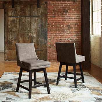 Furniture City - MS - Ashley Furniture - Tallenger Dining Room - Counter Height Bar Stool (Set of 2) / Light Gray - D380-424X2