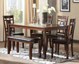 Furniture City - MS - Ashley Furniture - Bennox Dining Room - DRM Counter Table Set (5/CN) / Brown - D384-223