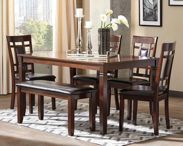 Furniture City - MS - Ashley Furniture - Bennox Dining Room - DRM Counter Table Set (5/CN) / Brown - D384-223