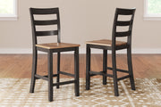 Furniture City - MS - Ashley Furniture - Gesthaven Dining Room - Counter Height Barstool (Set of 2) / Natural/Brown - D396-124X2