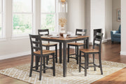 Furniture City - MS - Ashley Furniture - Gesthaven Dining Room - DRM Counter Table Set (5/CN) / Natural/Brown - D396-223