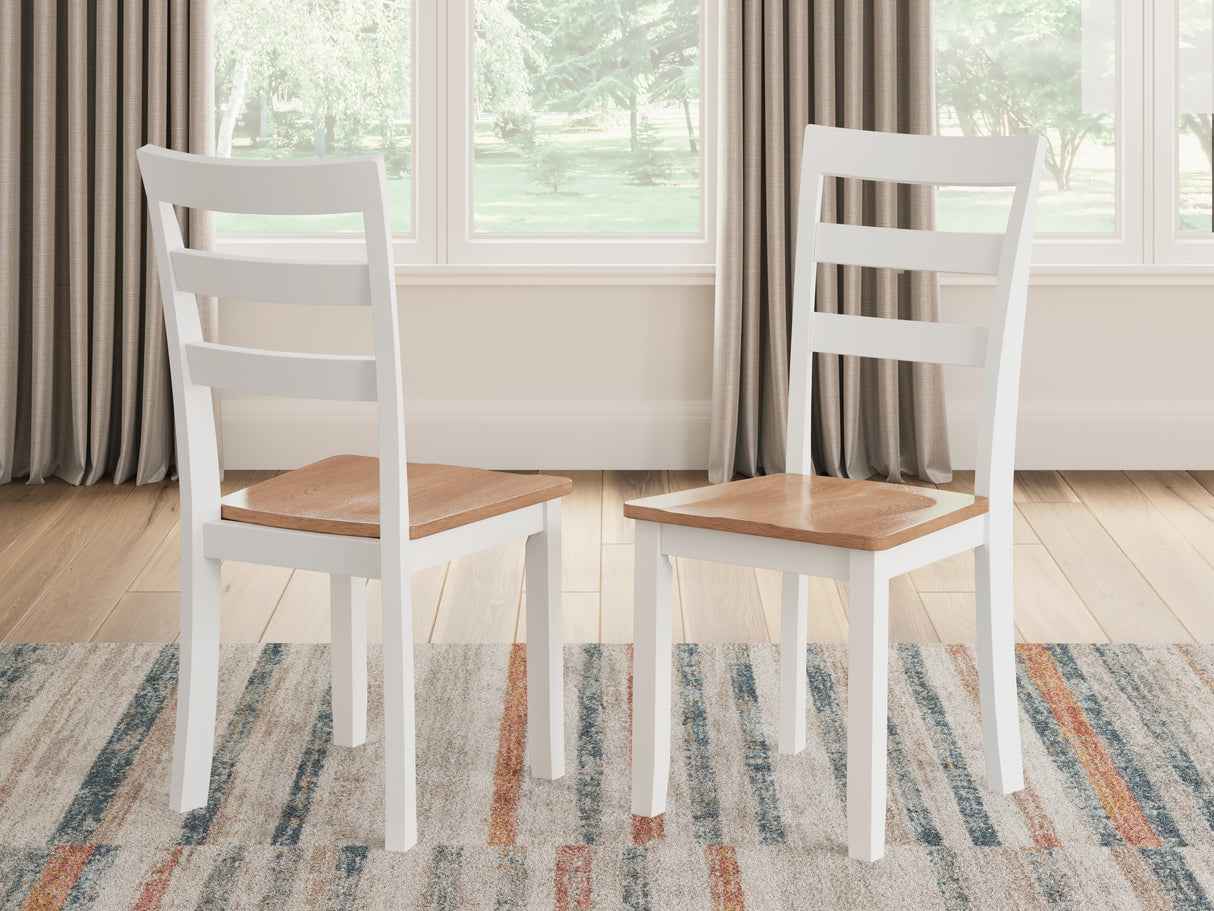 Furniture City - MS - Ashley Furniture - Gesthaven Dining Room - Dining Chair (Set of 2) / Natural/White - D398-01X2