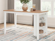 Furniture City - MS - Ashley Furniture - Gesthaven Dining Room - RECT Dining Room Counter Table / Natural/White - D398-13
