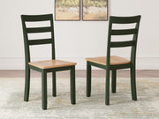 Furniture City - MS - Ashley Furniture - Gesthaven Dining Room - Dining Chair (Set of 2) / Natural/Green - D401-01X2