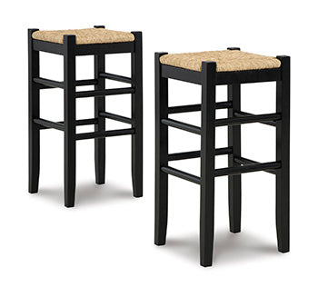 Furniture City - MS - Ashley Furniture - Mirimyn Dining Room - Bar Height Bar Stool (Set of 2) / Black - D508-130X2