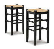 Furniture City - MS - Ashley Furniture - Mirimyn Dining Room - Bar Height Bar Stool (Set of 2) / Black - D508-130X2