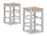 Furniture City - MS - Ashley Furniture - Mirimyn Dining Room - Counter Height Bar Stool (Set of 2) / White - D508-224X2