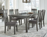 Furniture City - MS - Ashley Furniture - Hallanden Dining Room - RECT DRM Butterfly EXT Table / Gray - D589-35
