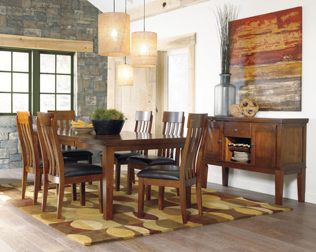 Furniture City - MS - Ashley Furniture - Ralene Dining Room - RECT DRM Counter EXT Table / Medium Brown - D594-42