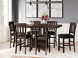 Furniture City - MS - Ashley Furniture - Haddigan Dining Room - Counter Height Barstool (Set of 2) / Dark Brown - D596-224X2