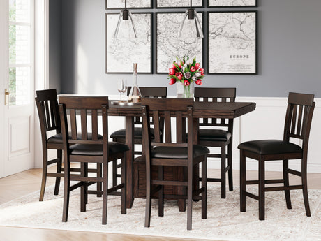Furniture City - MS - Ashley Furniture - Haddigan Dining Room - Counter Height Barstool (Set of 2) / Dark Brown - D596-224X2