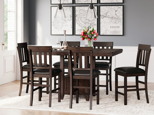 Furniture City - MS - Ashley Furniture - Haddigan Dining Room - Counter Height Barstool (Set of 2) / Dark Brown - D596-224X2
