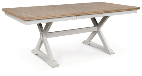 Furniture City - MS - Ashley Furniture - Purlaney Dining Butterfly Extension Table - RECT DRM Butterfly EXT Table / Antique White/Natural - PCD627-35
