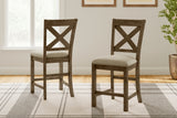 Furniture City - MS - Ashley Furniture - Moriville Dining Room - Counter Height Bar Stool (Set of 2) / Beige - D631-124X2