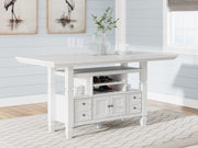 Furniture City - MS - Ashley Furniture - Robbinsdale Dining Room - Counter Height Dining Table / Antique White - D642D7