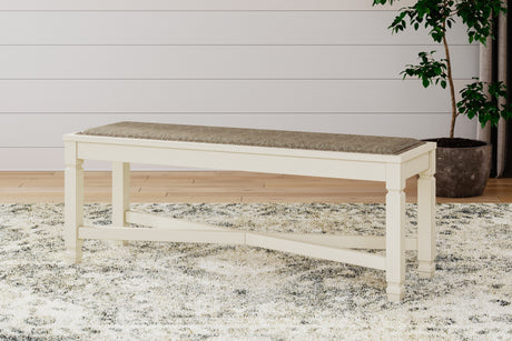 Furniture City - MS - Ashley Furniture - Bolanburg Dining Bench - Large UPH Dining Room Bench / Two-tone / 50"W x 15"D x 20"H - D647-00
