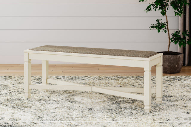 Furniture City - MS - Ashley Furniture - Bolanburg Dining Bench - Large UPH Dining Room Bench / Two-tone / 50"W x 15"D x 20"H - D647-00